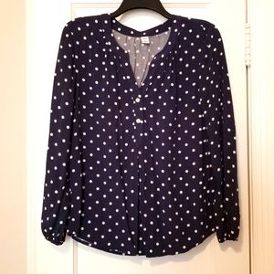Old Navy (Navy) polka dot top